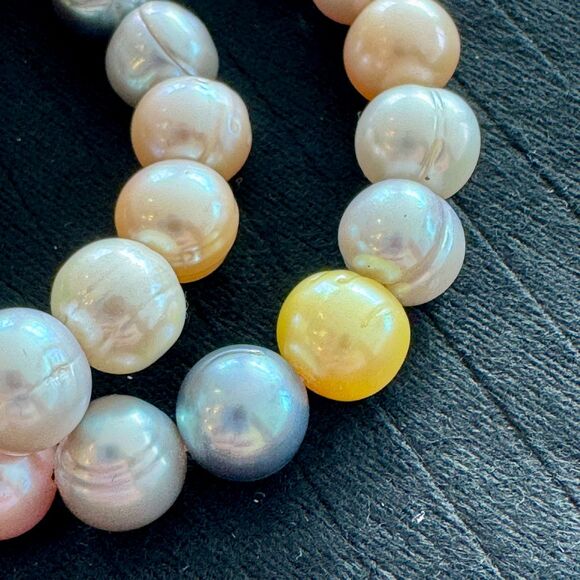 NIB* Vintage HONORA Collection Freshwater Baroque "2" Pearl Stretch Bracelet - Picture 8 of 8